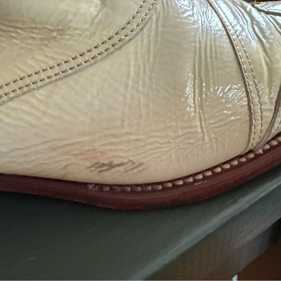 Jil Sander Cream Patent Leather Slip On Oxfords - Picture 8 of 10